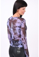 Bluza Dama Jdy Jdyragna Mesh Lavander/Black